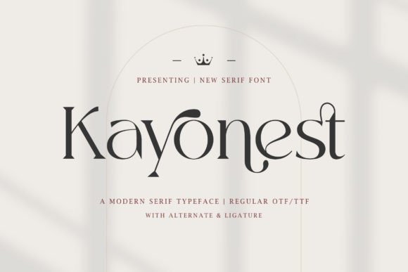 Beispiel einer Kayonest-Schriftart
