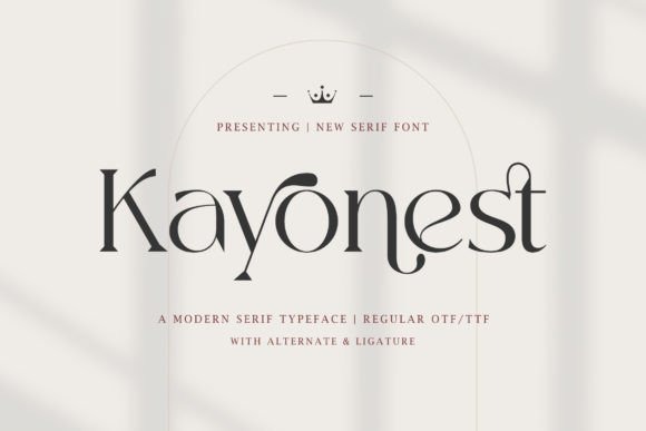 Beispiel einer Kayonest Regular-Schriftart