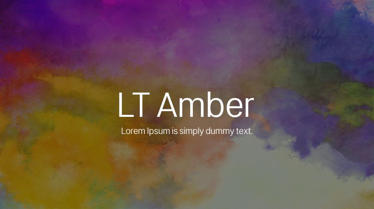 Beispiel einer LT Amber-Schriftart
