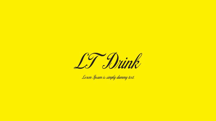 Beispiel einer LT Drink-Schriftart