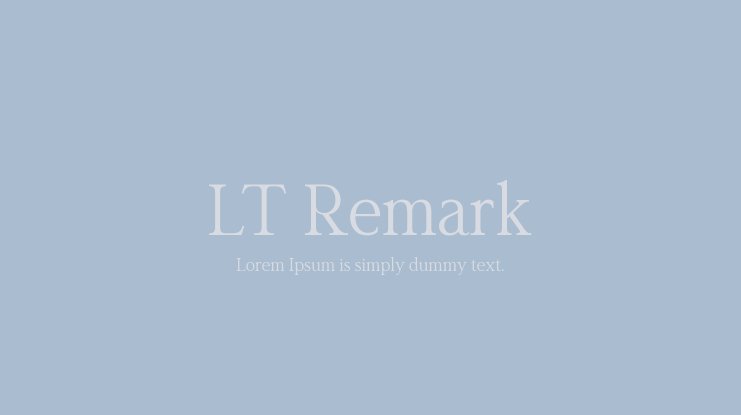 Beispiel einer LT Remark-Schriftart