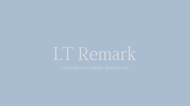 Beispiel einer LT Remark Bold-Schriftart