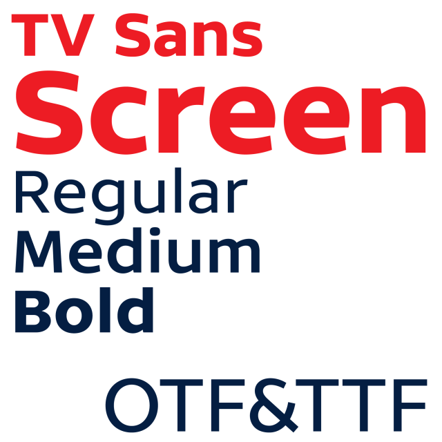 Beispiel einer TV Sans Screen-Schriftart