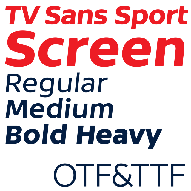 Beispiel einer TV Sans Sport Screen Regular-Schriftart