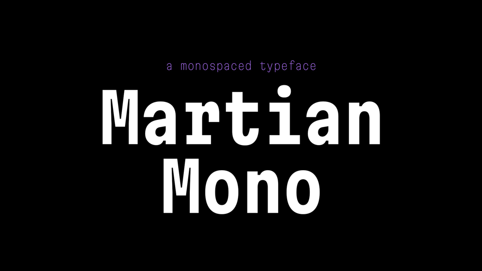 Beispiel einer Martian Mono-Schriftart
