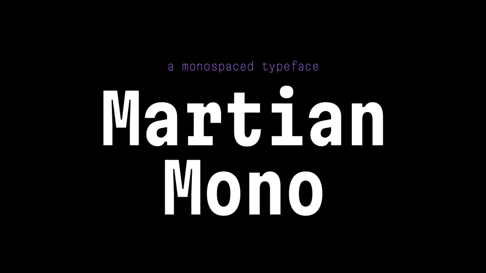 Beispiel einer Martian Mono Regular-Schriftart