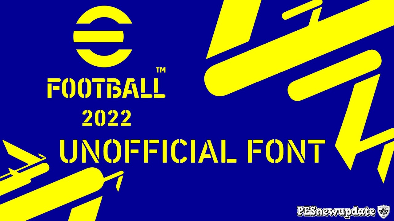 Beispiel einer eFootball-Schriftart
