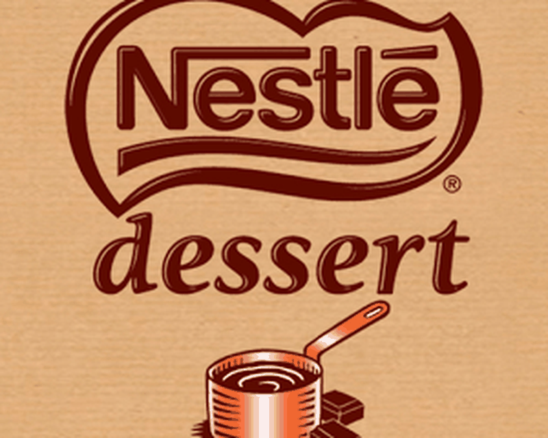 Beispiel einer Nestle Dessert-Schriftart