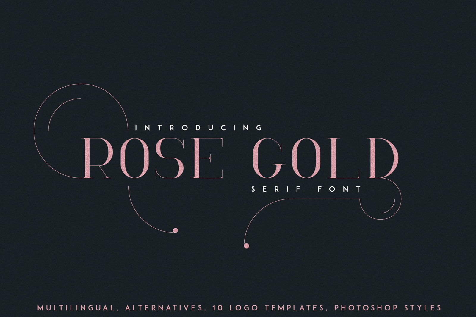 Beispiel einer Rose Gold-Schriftart