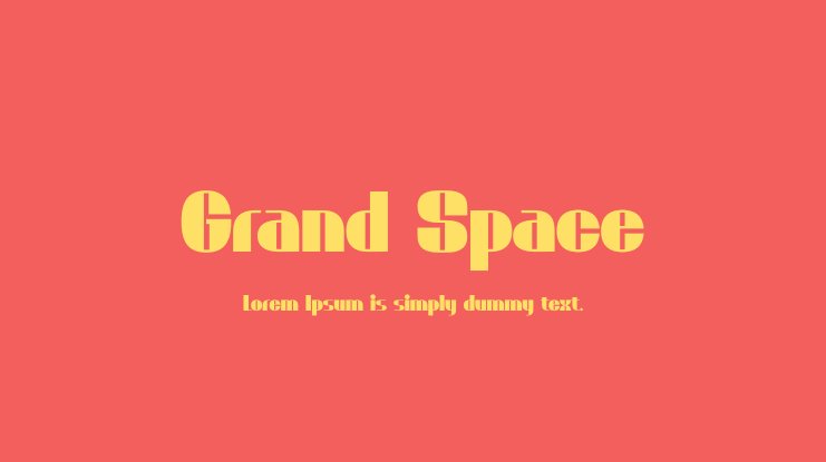 Beispiel einer Grand Space-Schriftart