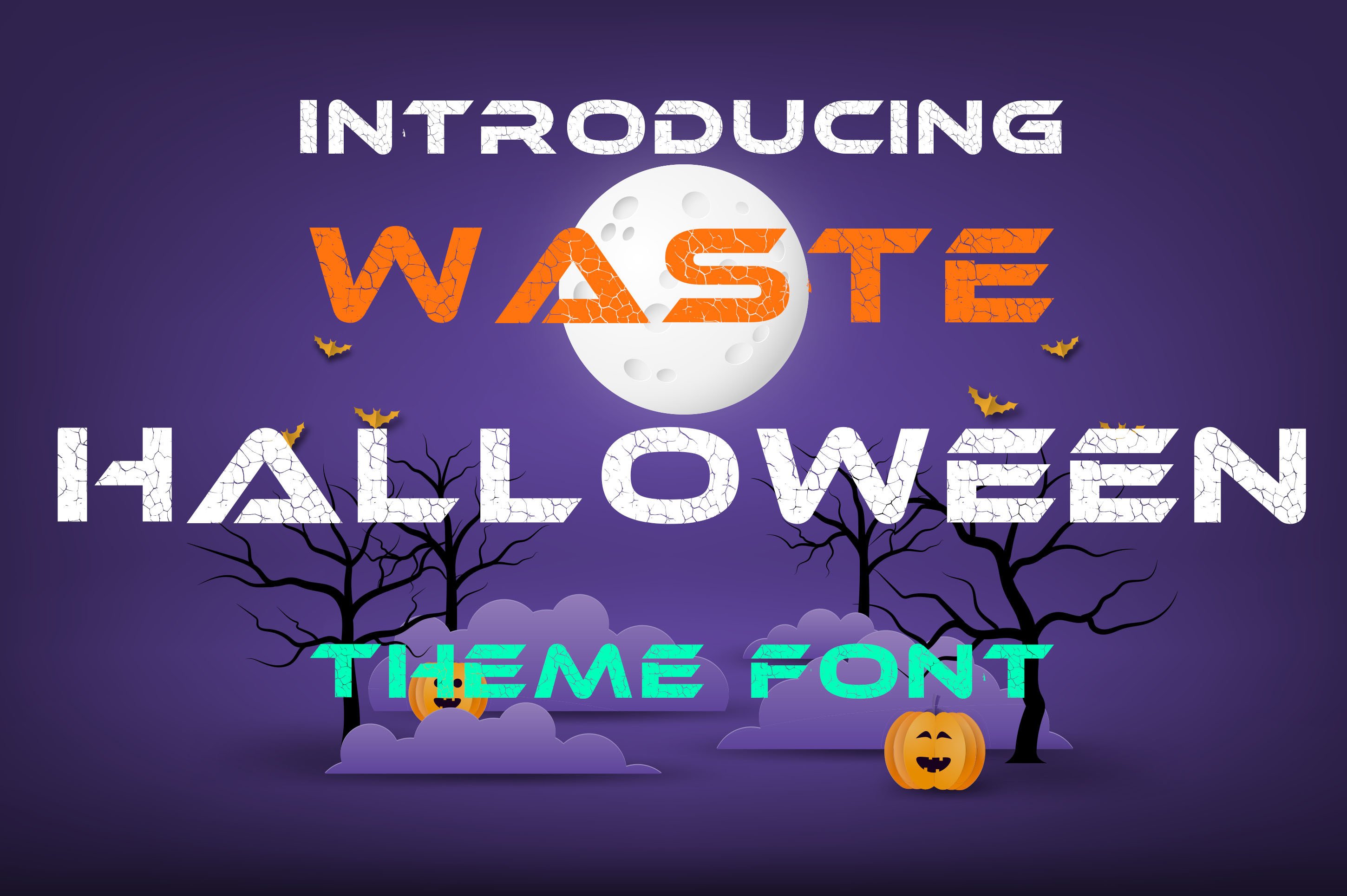 Beispiel einer Halloween Waste-Schriftart