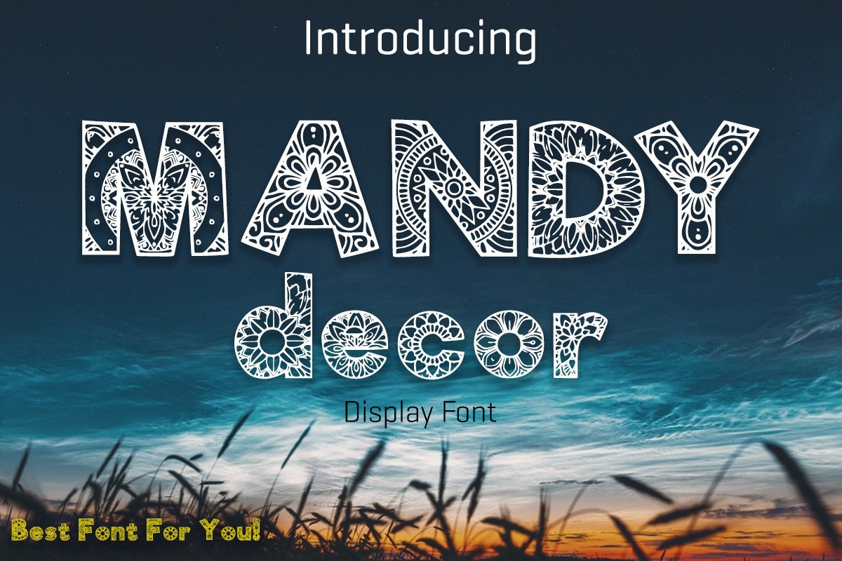 Beispiel einer Mandy Decor-Schriftart