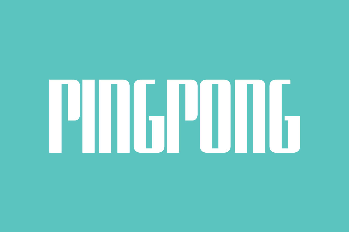 Beispiel einer Ping Pong-Schriftart
