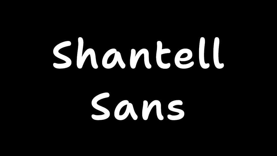 Beispiel einer Shantell Sans Bouncy-Schriftart