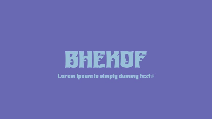 Beispiel einer Bhekof-Schriftart