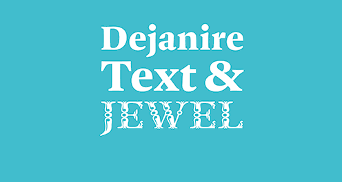 Beispiel einer Dejanire Text Extra Bold Italic-Schriftart