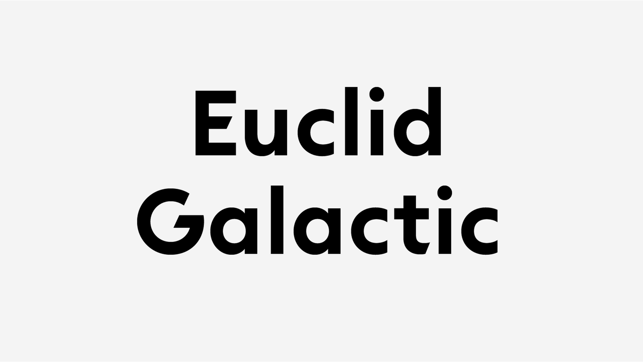 Beispiel einer Euclid Galactic-Schriftart
