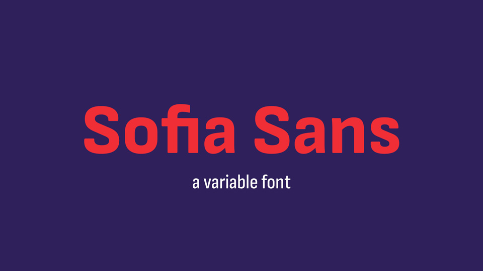 Beispiel einer Sofia Sans-Schriftart