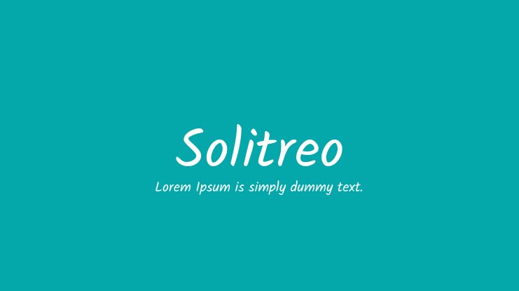 Beispiel einer Solitreo Regular-Schriftart