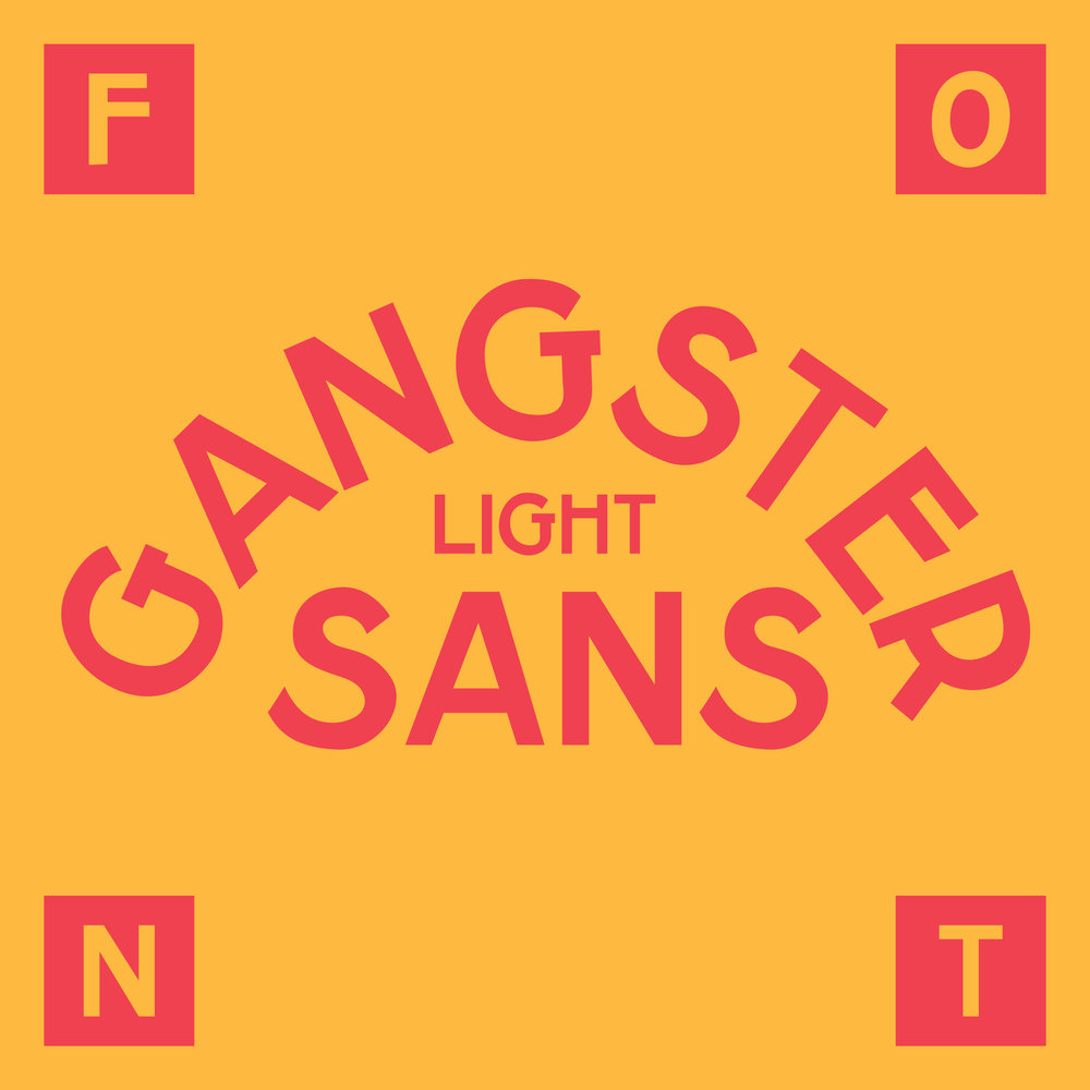 Beispiel einer Gangster Sans-Schriftart