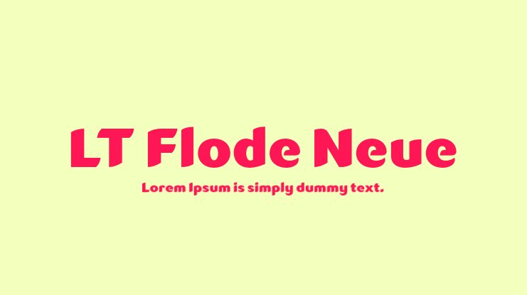 Beispiel einer LT Flode Neue Light Italic-Schriftart