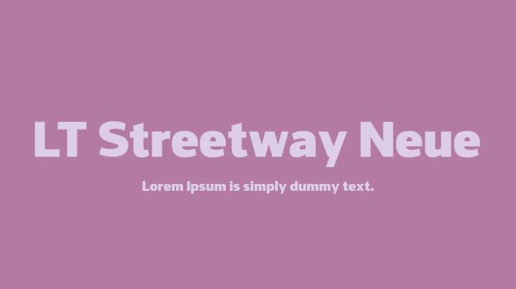 Beispiel einer LT Streetway Neue-Schriftart