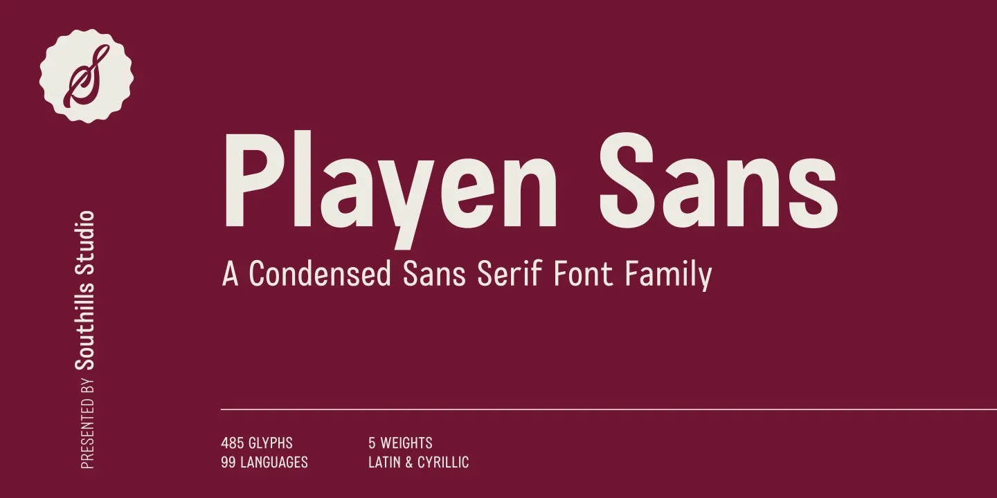 Beispiel einer Playen Sans-Schriftart