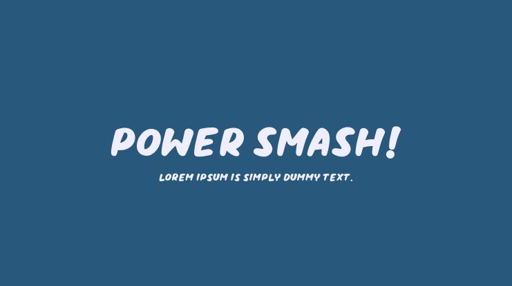 Beispiel einer Power Smash-Schriftart