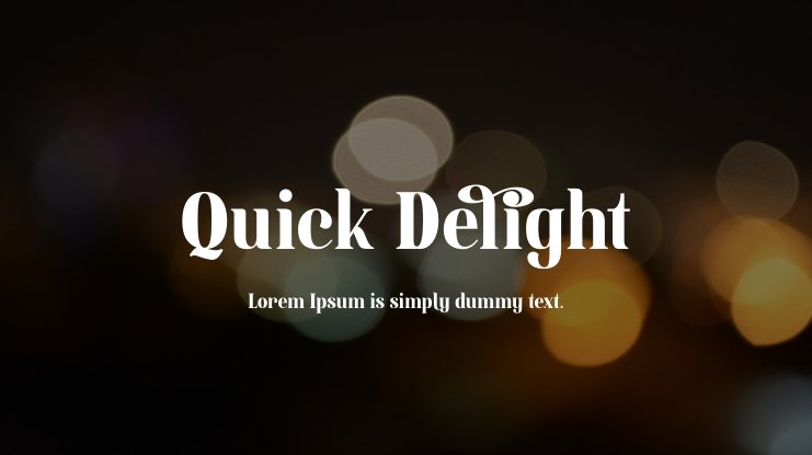 Beispiel einer Quick Delight-Schriftart