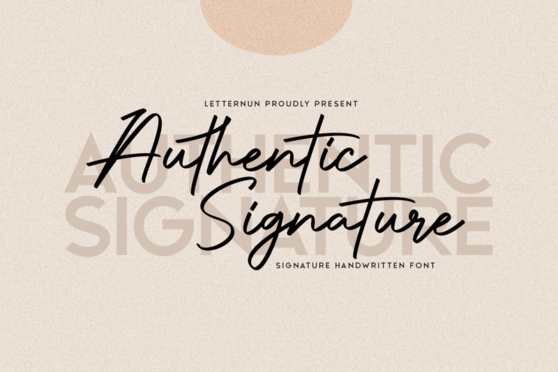 Beispiel einer Signature Authentic-Schriftart