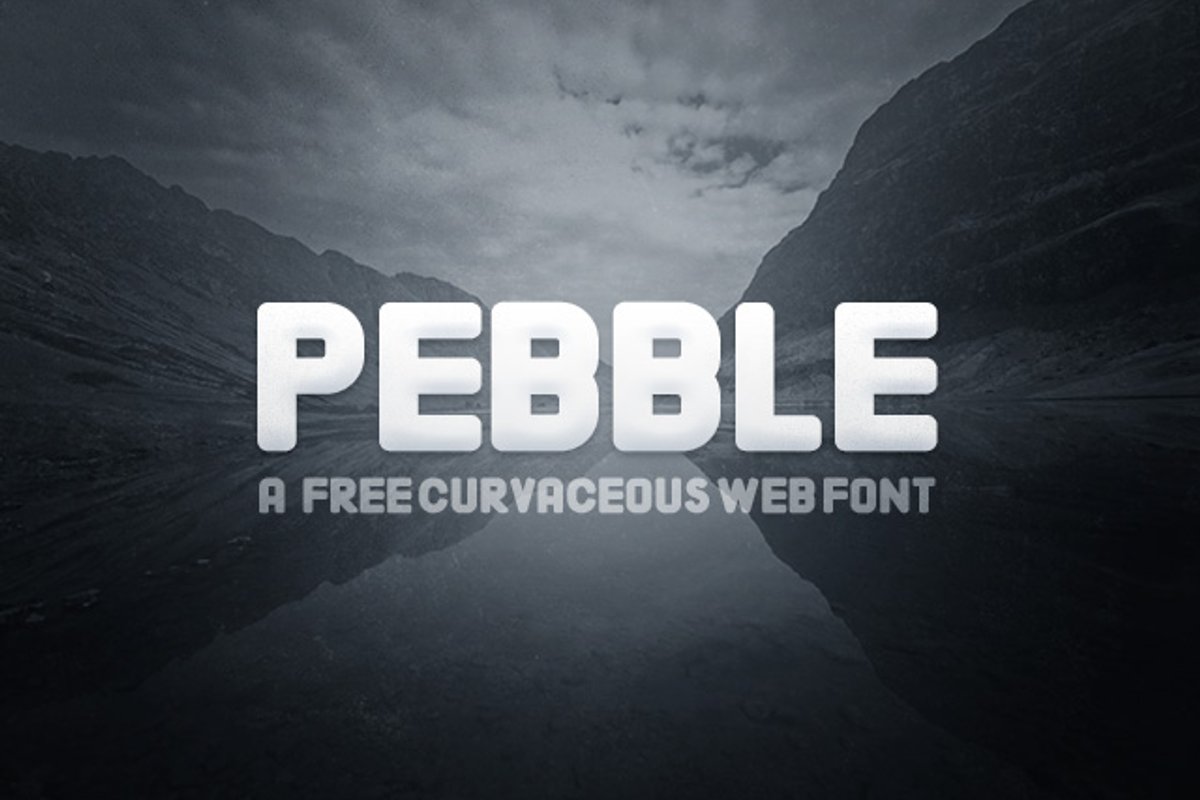 Beispiel einer Pebble Italic-Schriftart