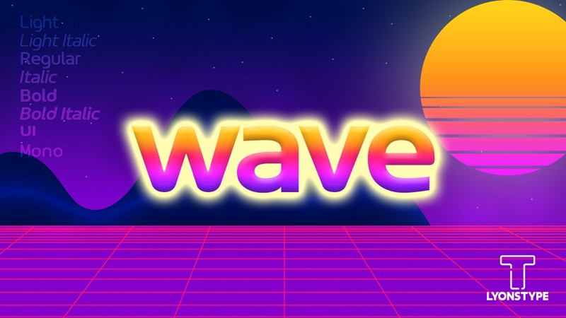 Beispiel einer The Wave Sans-Schriftart