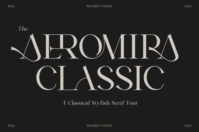 Beispiel einer Aeromira Classic-Schriftart