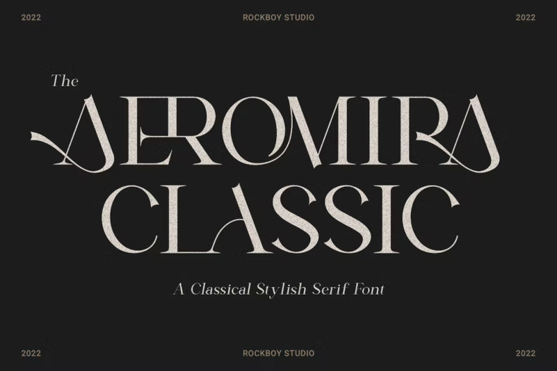 Beispiel einer Aeromira Classic Regular-Schriftart