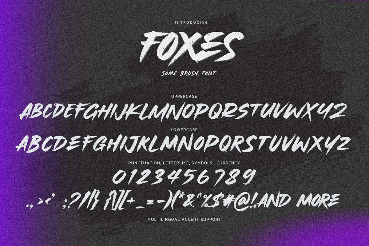 Beispiel einer Foxes-Schriftart