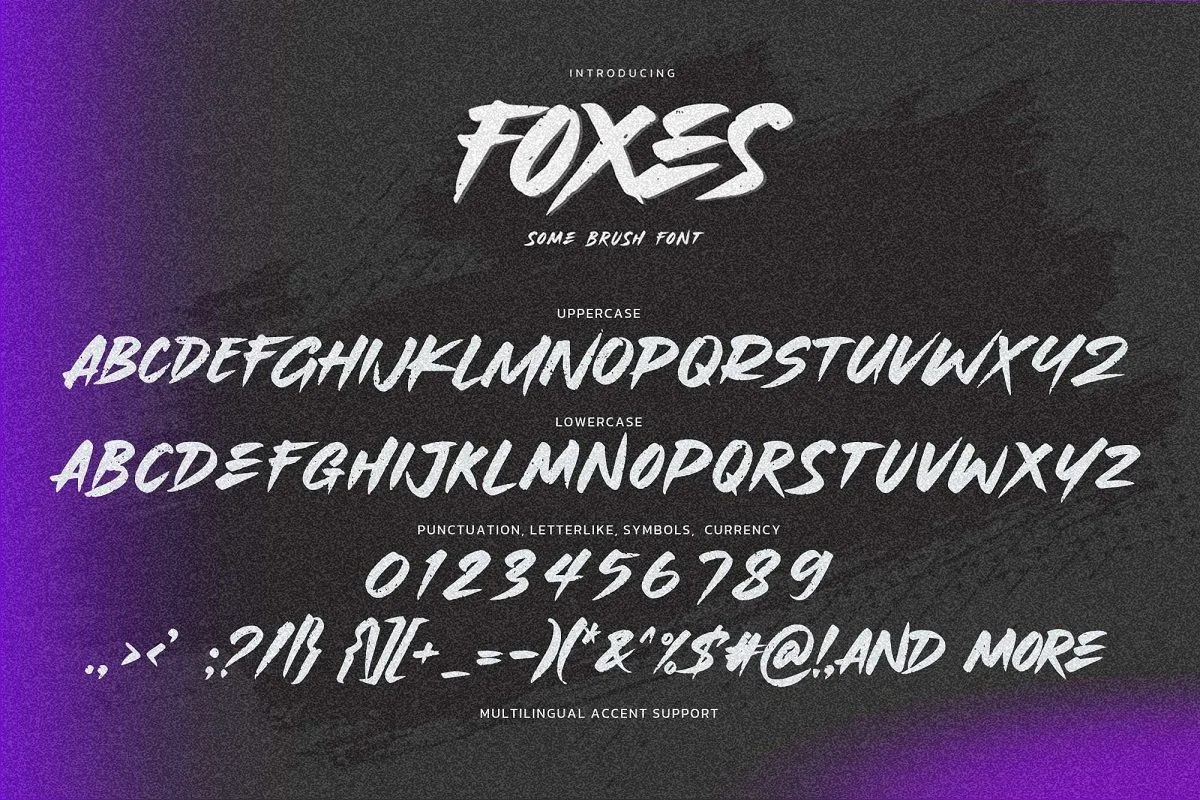 Beispiel einer Foxes Regular-Schriftart