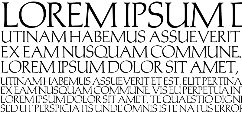 Beispiel einer Monalista-Schriftart