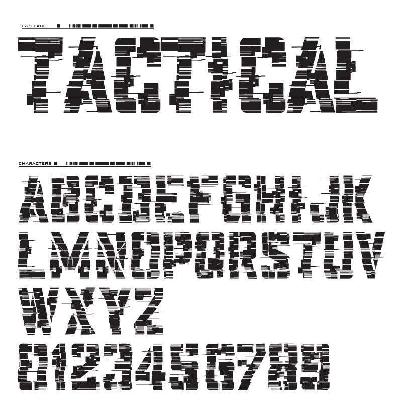 Beispiel einer Tactical Neural Implant Regular-Schriftart