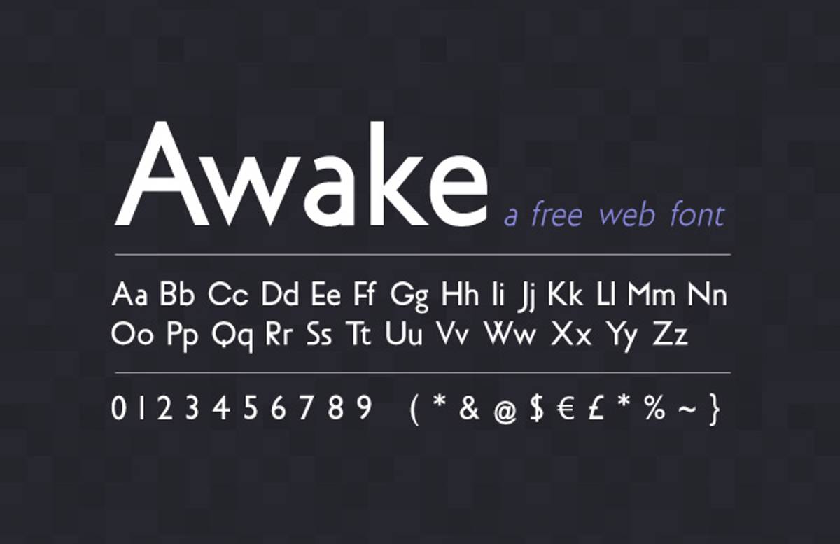 Beispiel einer Awake-Schriftart