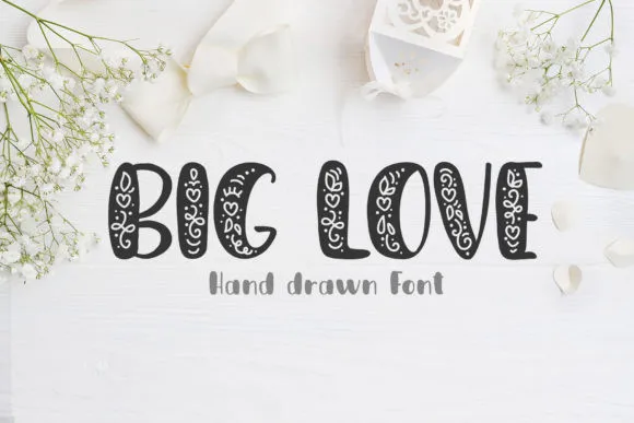 Beispiel einer Big Love Regular-Schriftart