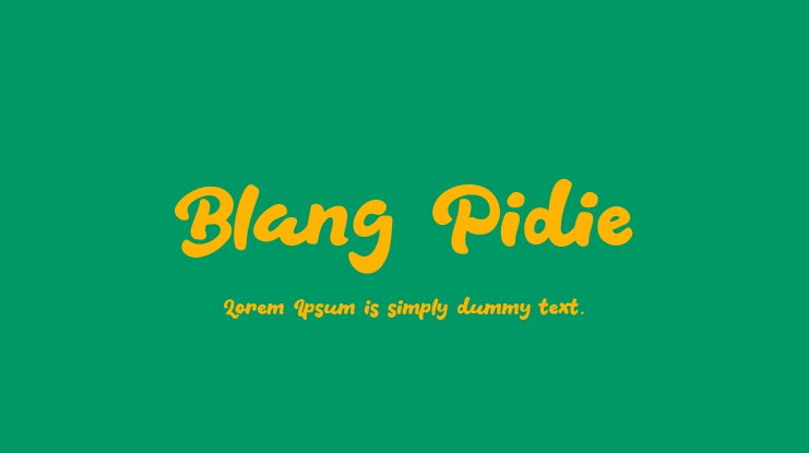 Beispiel einer Blang Pidie Regular-Schriftart