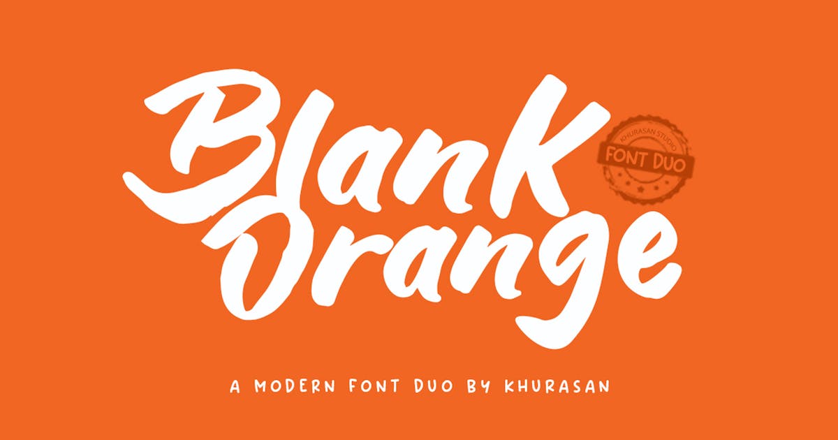 Beispiel einer Blank Orange-Schriftart