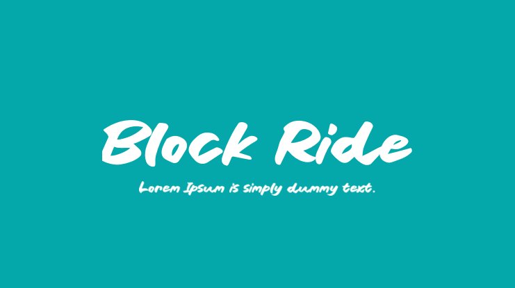 Beispiel einer Block Ride-Schriftart