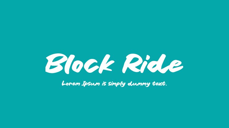 Beispiel einer Block Ride Display-Schriftart