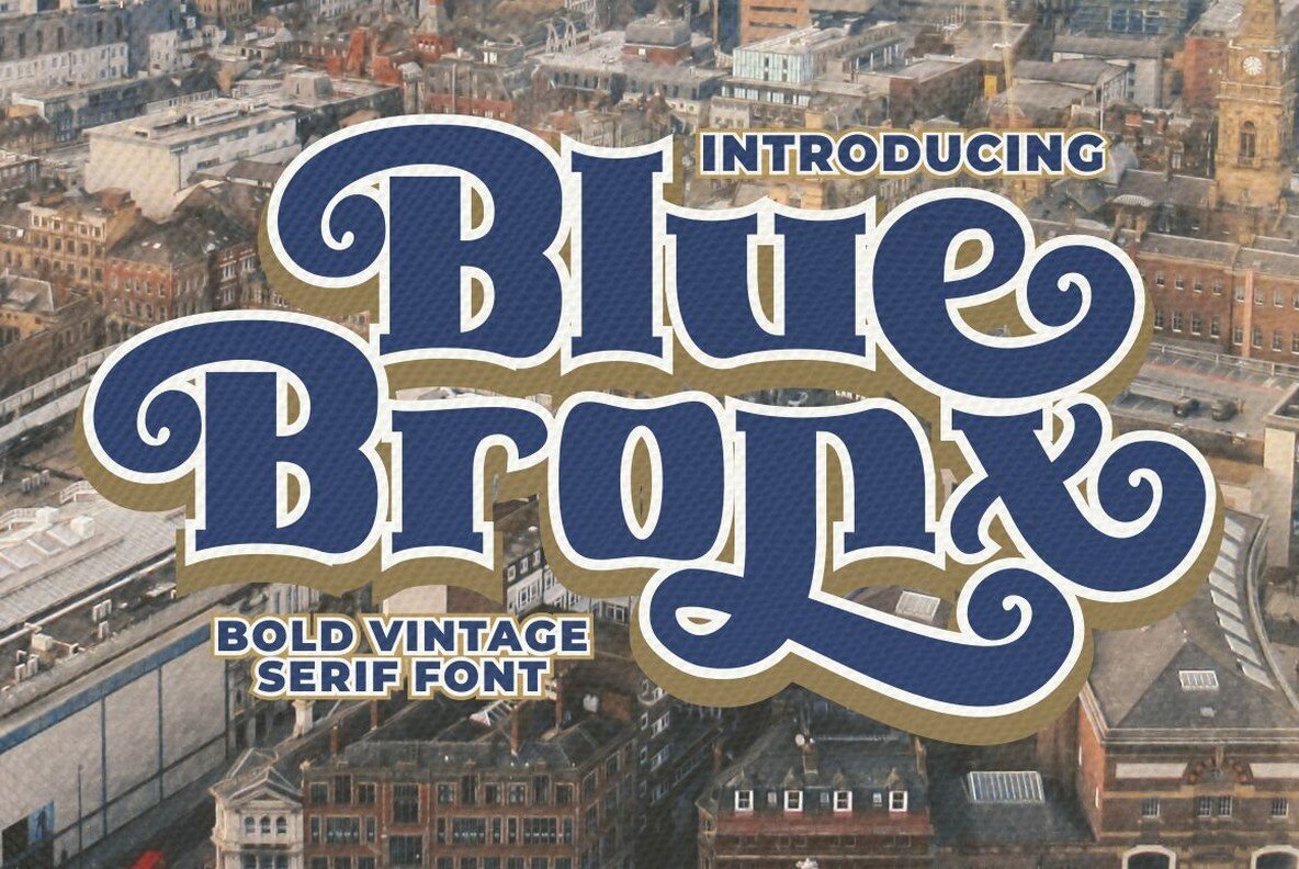 Beispiel einer Blue Bronx-Schriftart