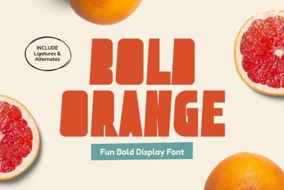 Beispiel einer Bold Orange-Schriftart
