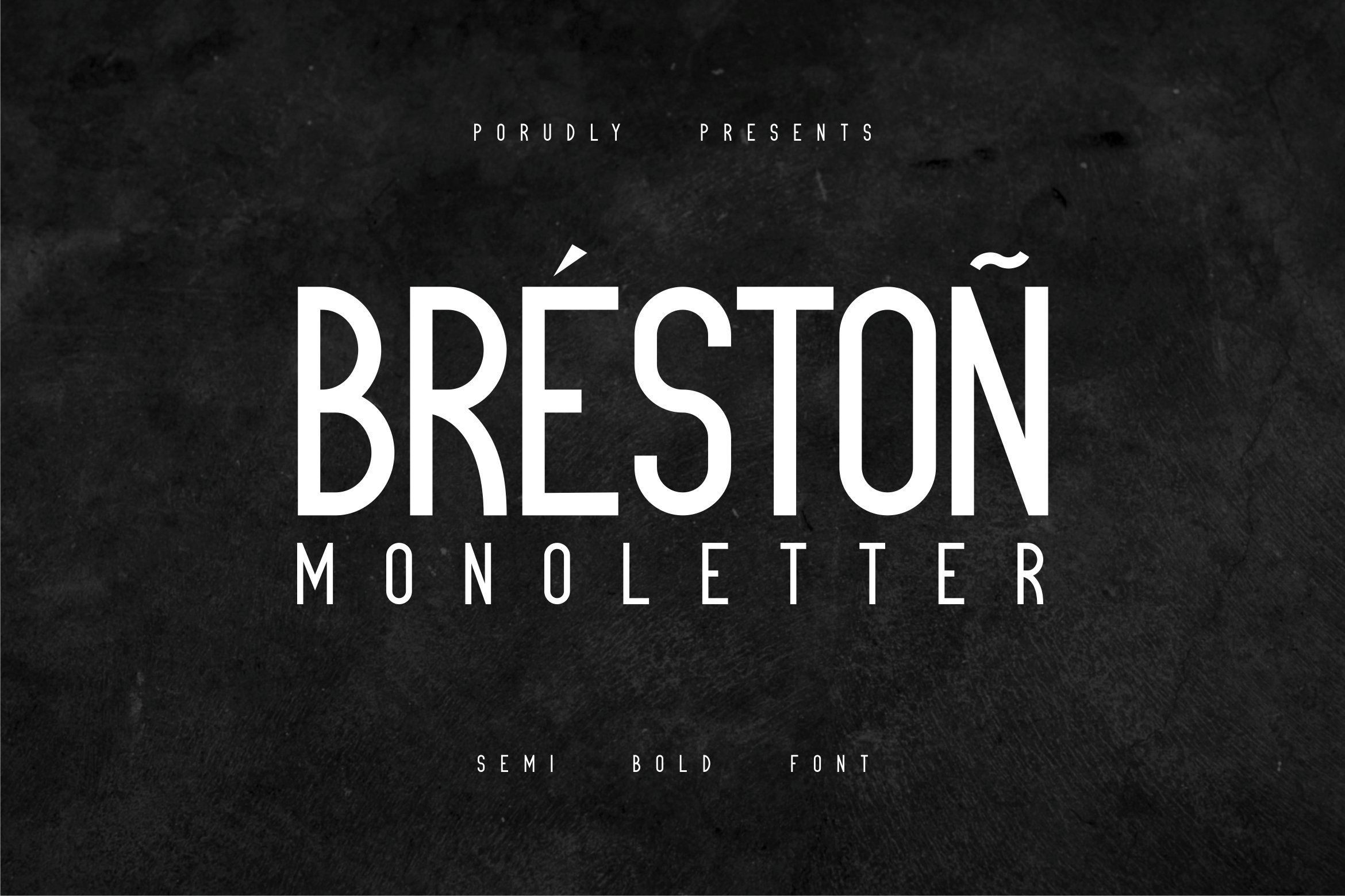 Beispiel einer Breston Monoletter-Schriftart