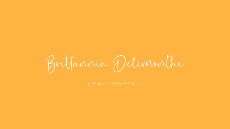 Beispiel einer Brittania Delimonthe-Schriftart
