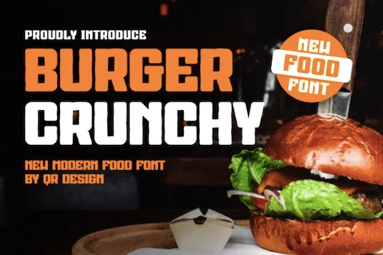Beispiel einer Burger Crunchy-Schriftart