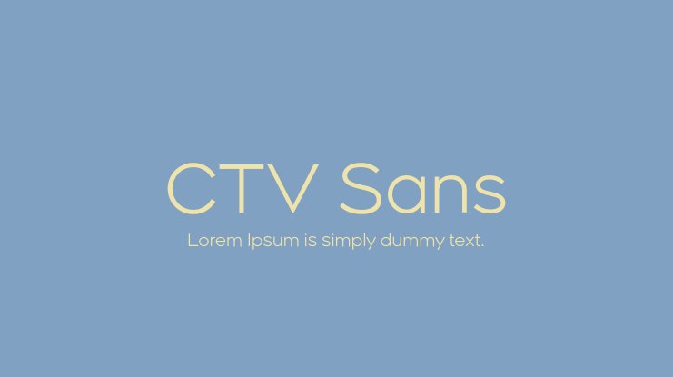 Beispiel einer CTV Sans-Schriftart